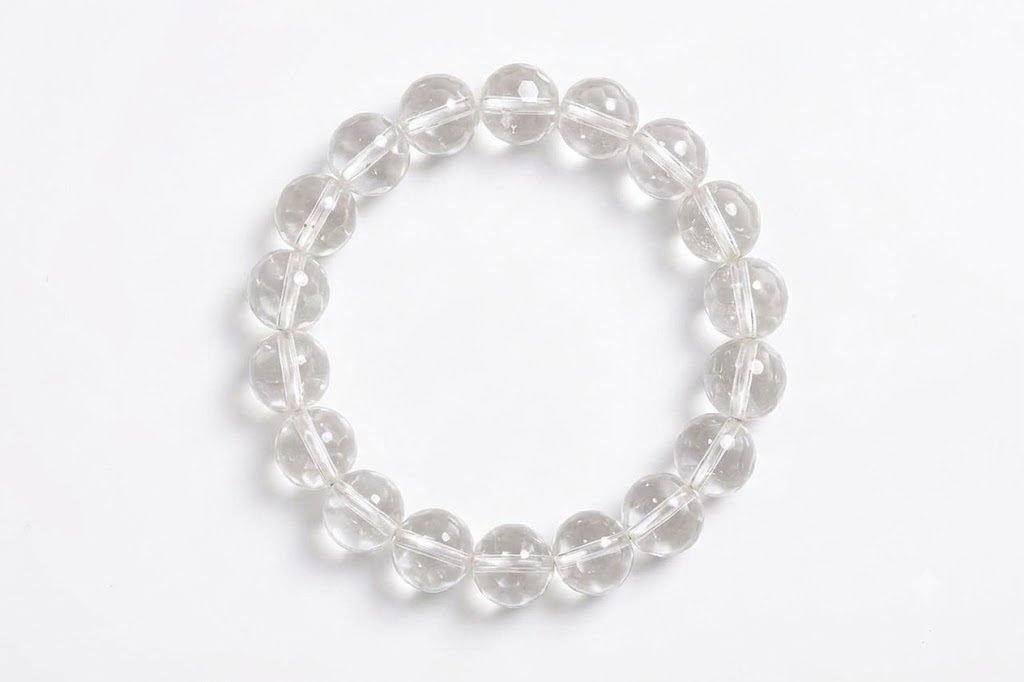 Original Certified Sphatik Crystal Bracelet – 100% Natural Rock Quartz Bead Wristband for Mental Clarity, Peace, Protection & Success