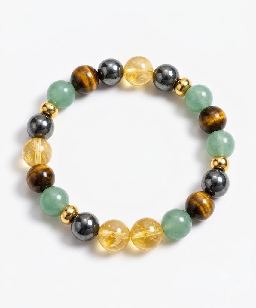Original Money Magnet Bracelet – 100% Natural Gemstone Bead Wristband for Wealth, Success, Opportunity & Prosperity