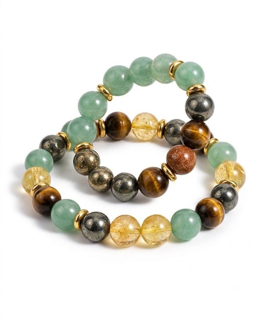 Original Money Magnet Bracelet – 100% Natural Gemstone Bead Wristband for Wealth, Success, Opportunity & Prosperity