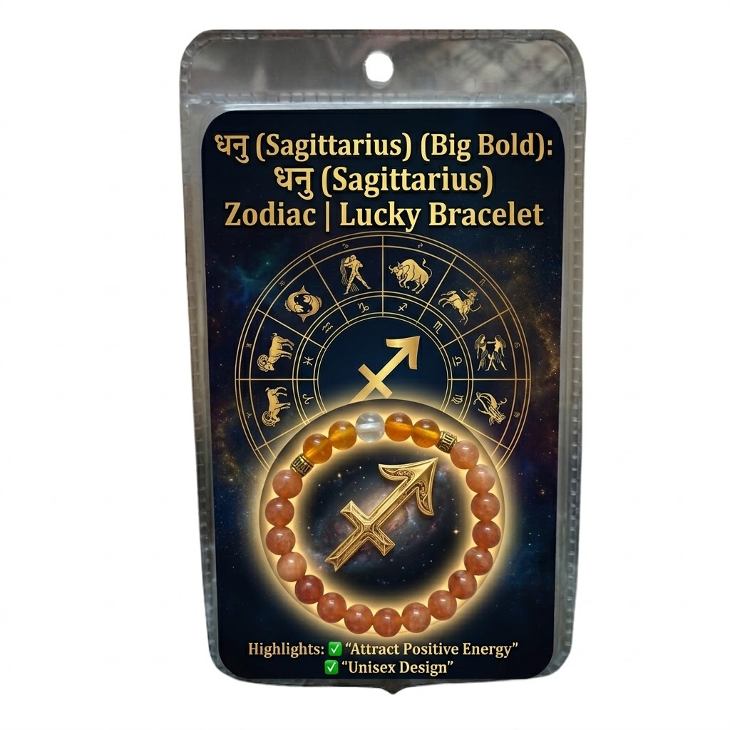 Sagittarius Zodiac Bracelet for Men & Women – धनु राशि Astrology Bracelet with Stylish Design