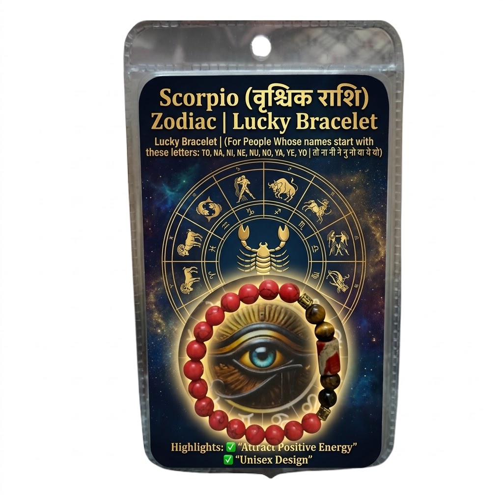 Scorpio Zodiac Bracelet for Men & Women – वृश्चिक राशि Astrology Bracelet with Premium Design